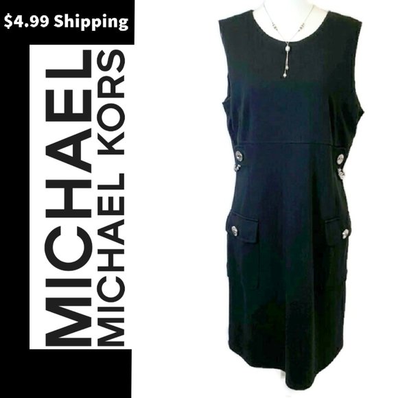 MICHAEL Michael Kors Dresses & Skirts - Michael Kors - Knit dress with chain Black Size 12